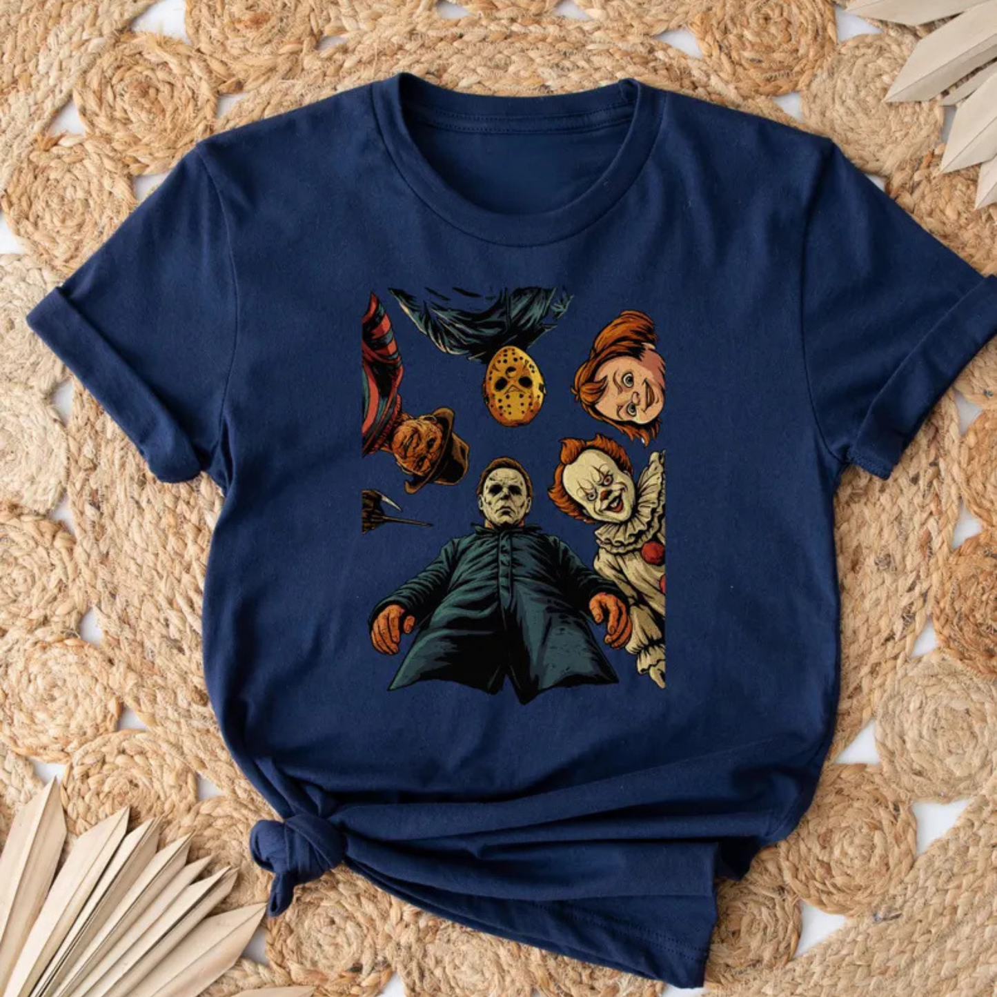 90s Halloween Movie Characters T-Shirt – Vintage Retro Horror Tee