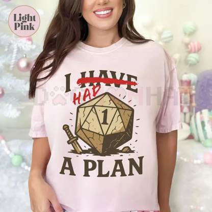 "Don't Worry I Have A Plan" Dnd Shirt – Funny Tabletop Games Tee