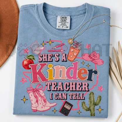 Comfort Colors She's a Teacher I Can Tell Shirt - Funny Back to School Tee