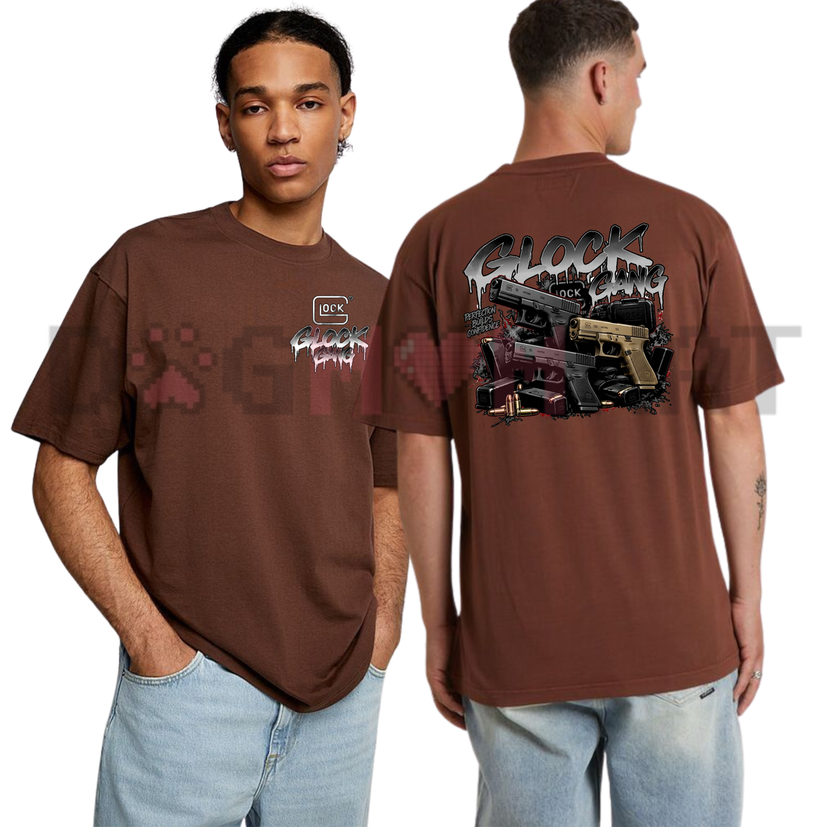 "Glock Gang Perfection Builds Confidence" Tactical Graphic Shirt