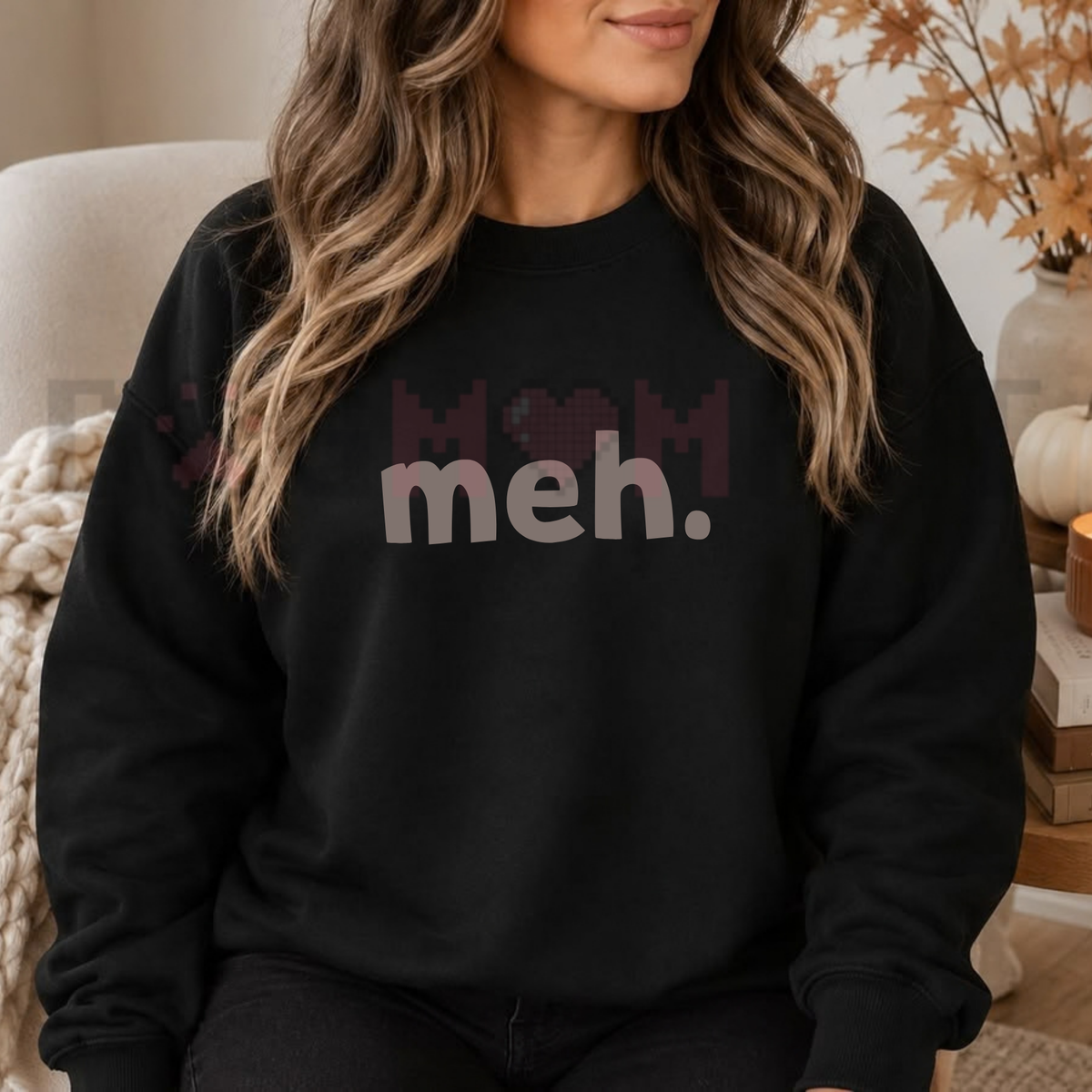 Meh. Unbothered Apathy Fleece Sweatshirt