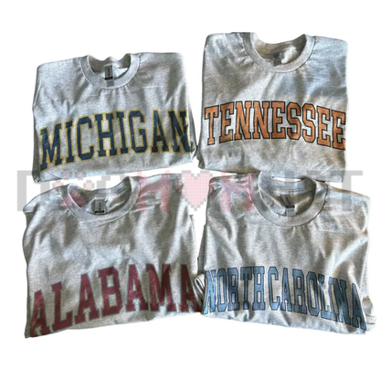 State Heritage Athletic Varsity Graphic Tee - Vintage College Sports Pure Cotton Unisex T-Shirt