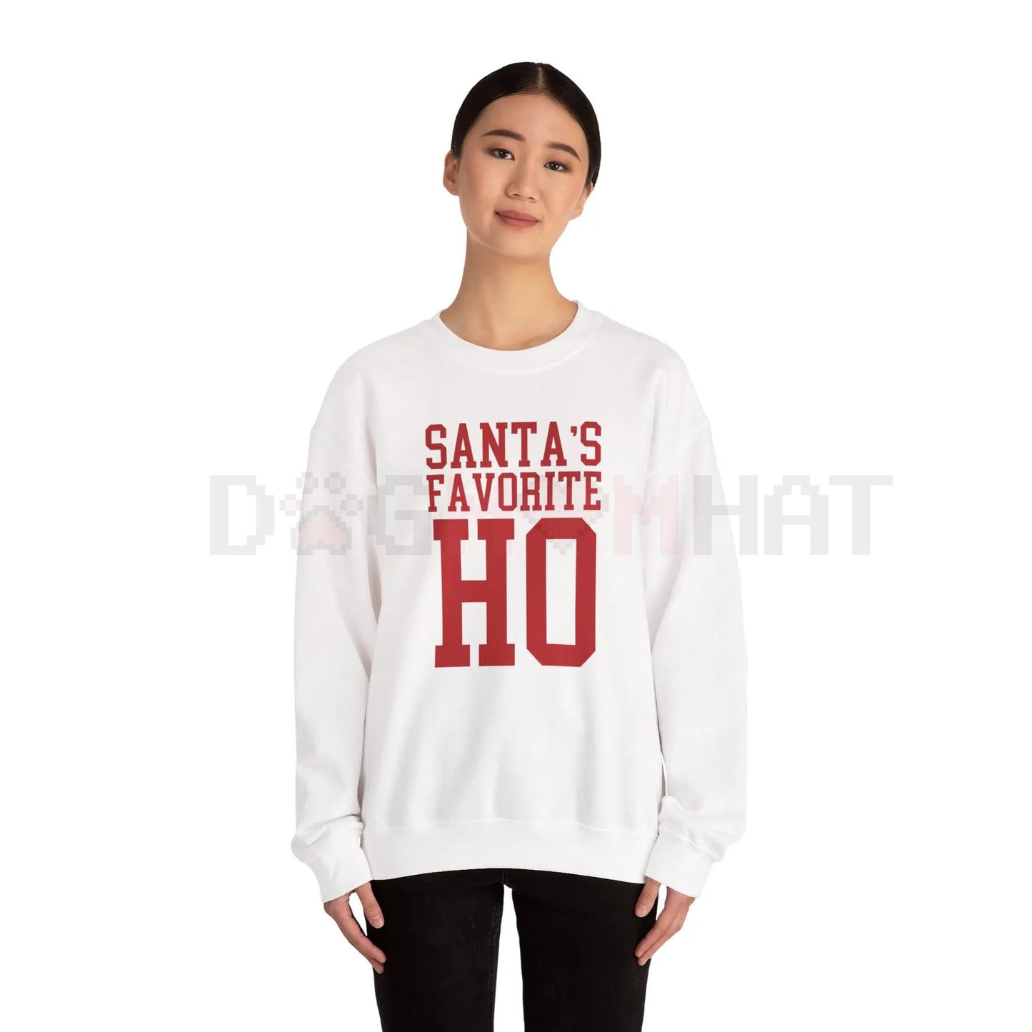 Edgy 'Santa's Favorite Ho' Viral Christmas Crewneck