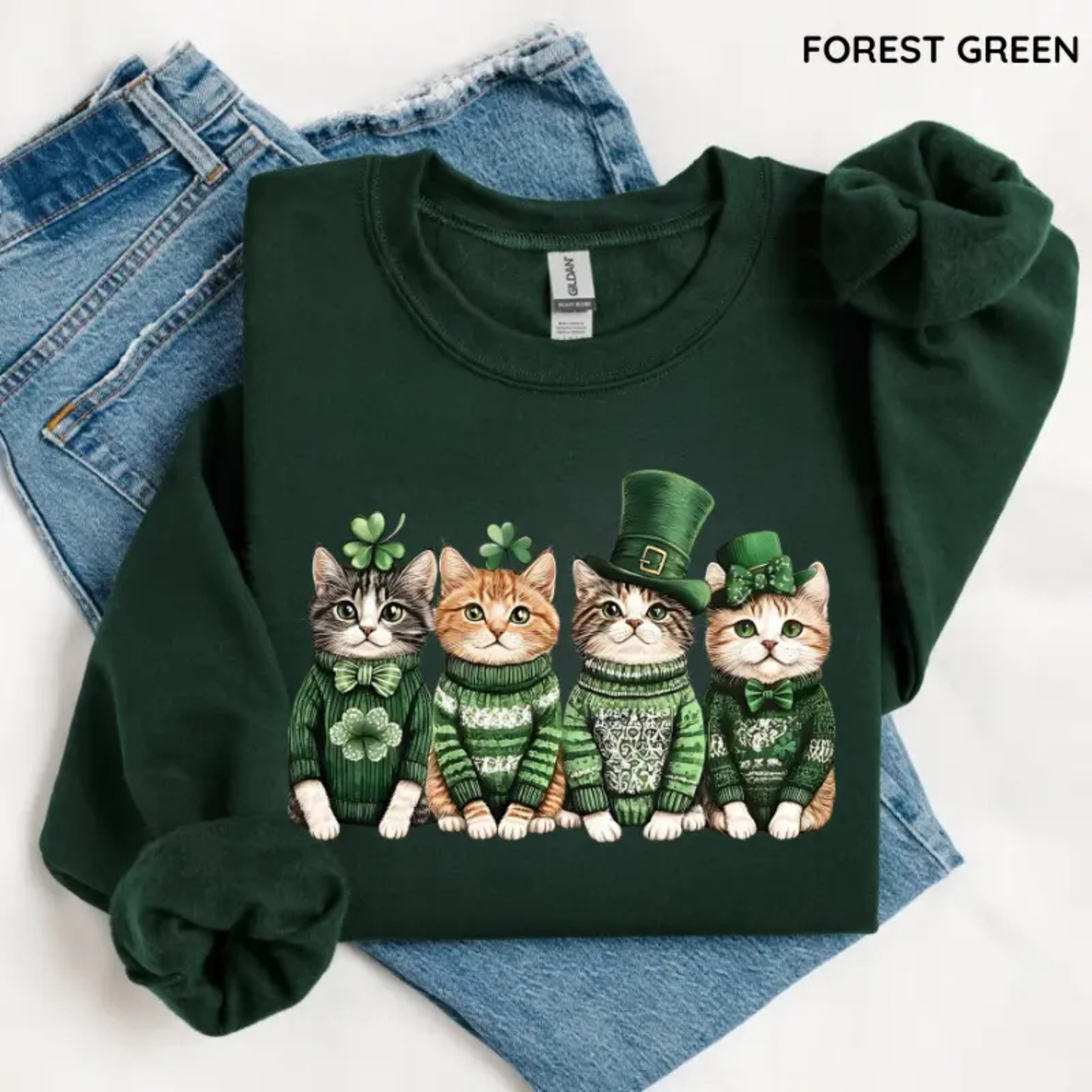 "St. Patrick’s Day Cats" Sweatshirt