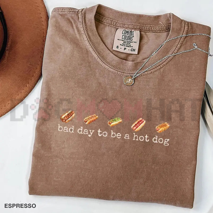 "Bad Day To Be A Hot Dog" T-Shirt – Retro Summer BBQ Mascot Tee