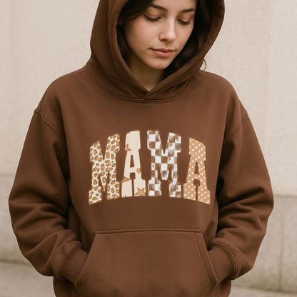 Parke Horizon Hoodie – "Saturday Cheetah Star Mama" Blush Graphic Hoodie