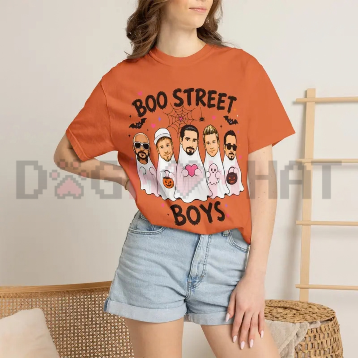 Boo Street Boys Funny 90s Boy Band Halloween Graphic T-Shirt