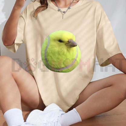Silly Tennis Bird Meme Tee