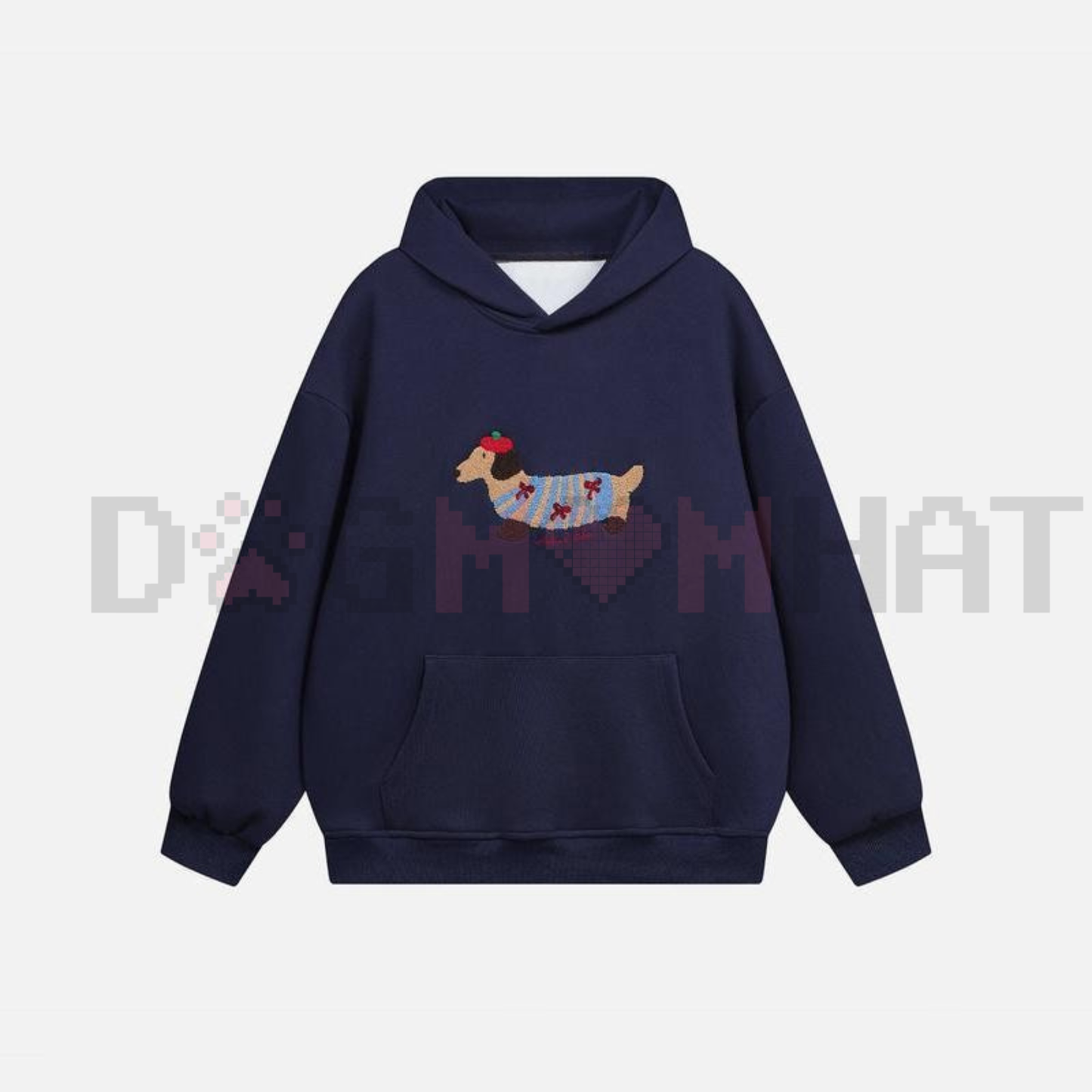 Aelfric Eden Cartoon Dog Embroidered Unisex Hoodie