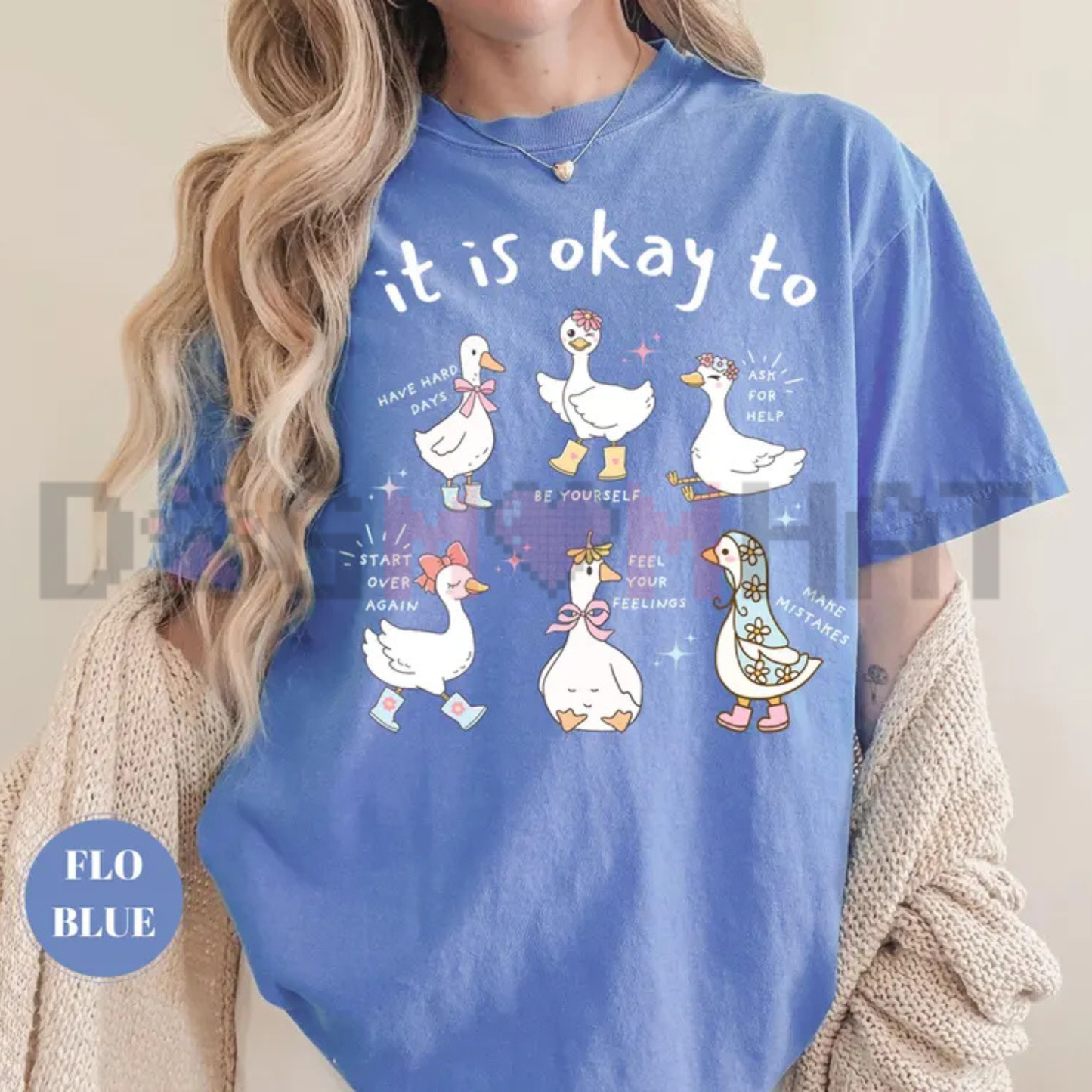 Comfort Colors® "Silky Mental Health Goose" T-Shirt - Positive Affirmation Self Care Tee