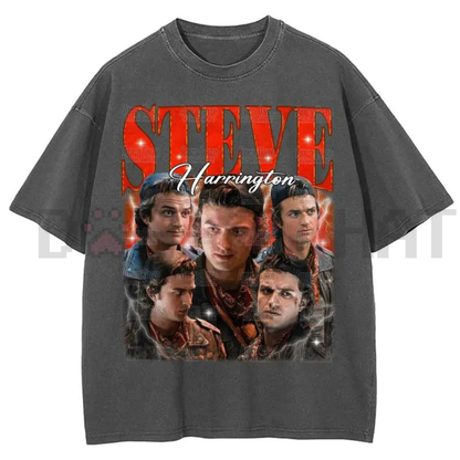 Steve Harrington Unisex Washed T-Shirt