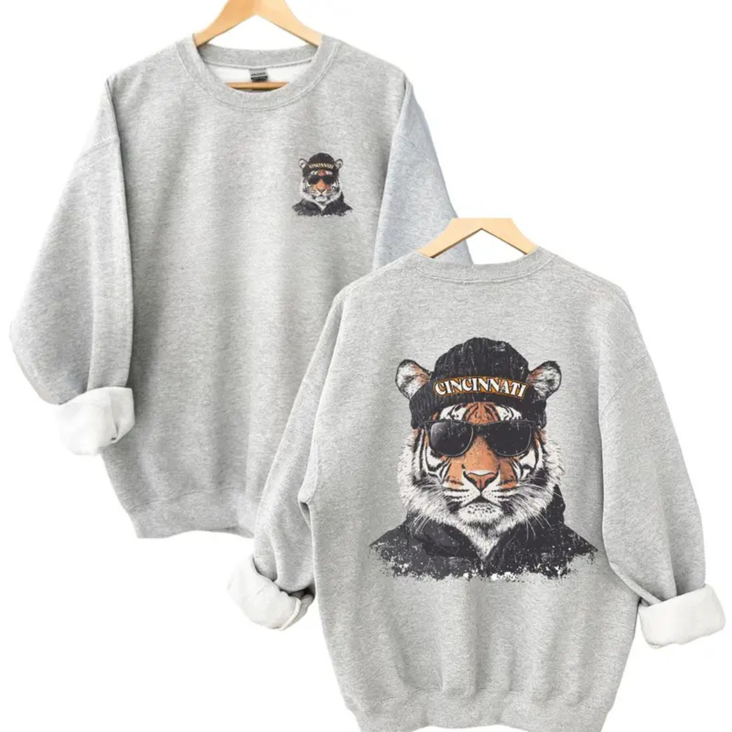 Vintage Spirit Animal City Football Sweatshirt - Retro Game Day Pullover