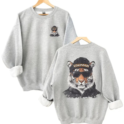 Vintage Spirit Animal City Football Sweatshirt - Retro Game Day Pullover