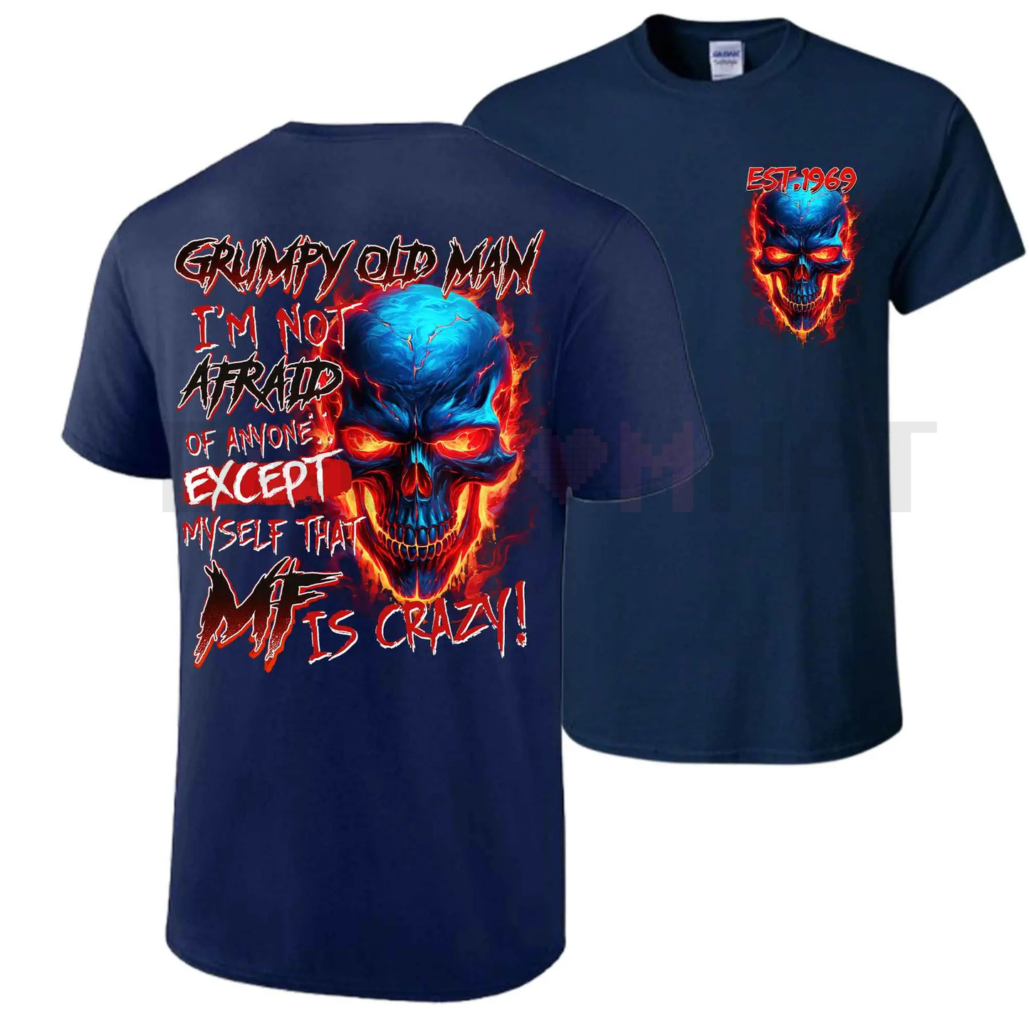 Custom Gen X 2 Side T-Shirt – Old Men Funny Slogan Tee