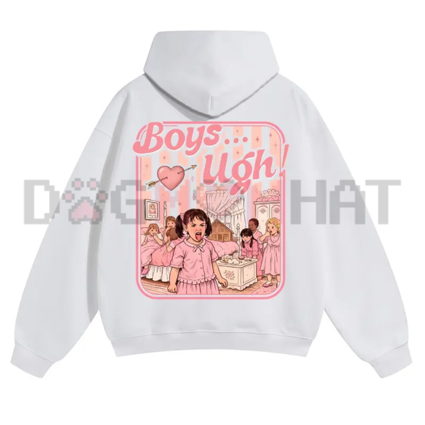 Unisex “Boys...Ugh!” Funny Valentine Hoodie