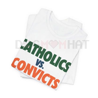 Vintage "Catholics vs. Convicts" T-Shirt – Notre Dame vs. Miami 1988 College Football Classic Tee