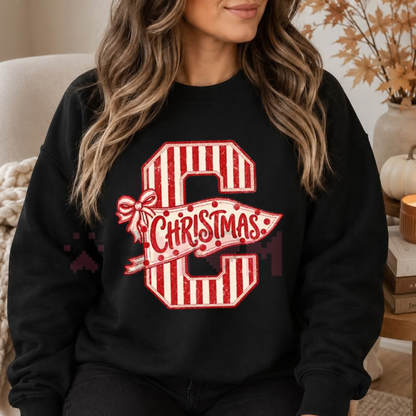 Varsity Christmas Trendy Women's Crewneck Sweatshirt