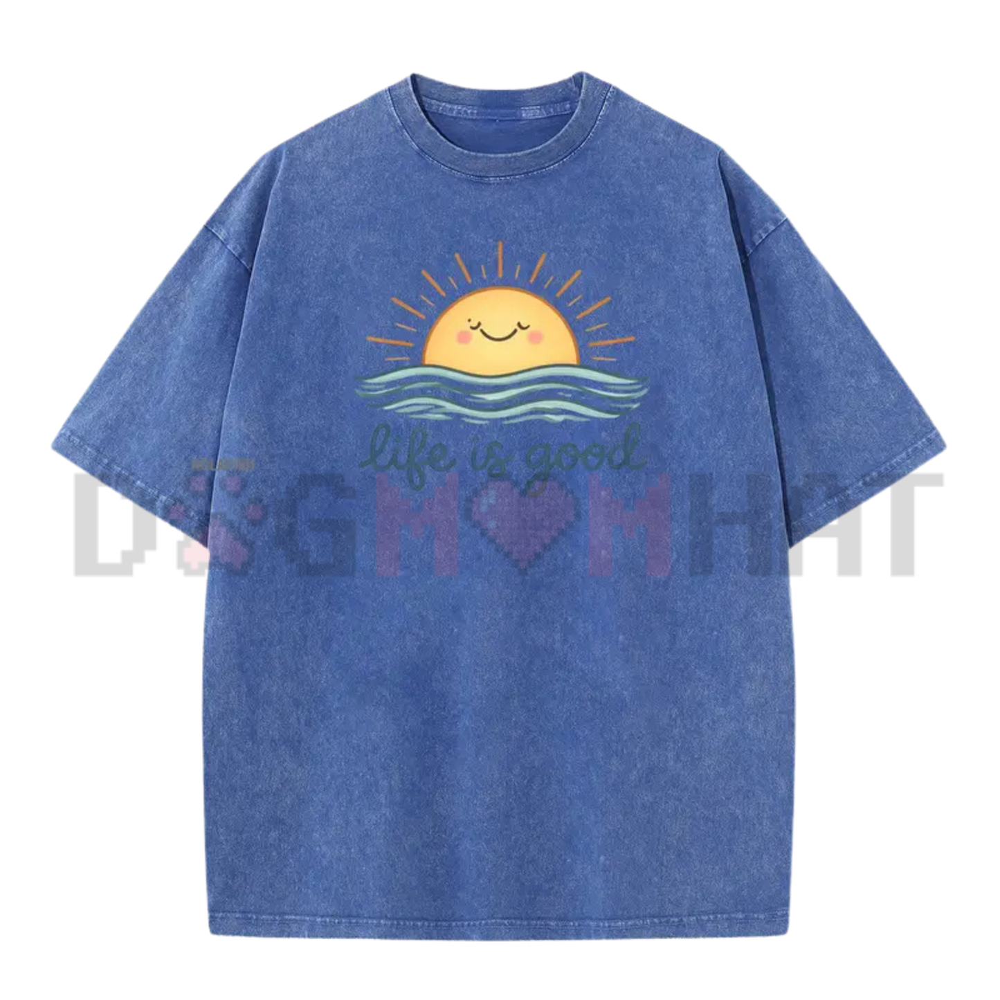 Holafish Acid Wash Vintage T-Shirt – Premium Heavy Cotton Crew Neck Tee