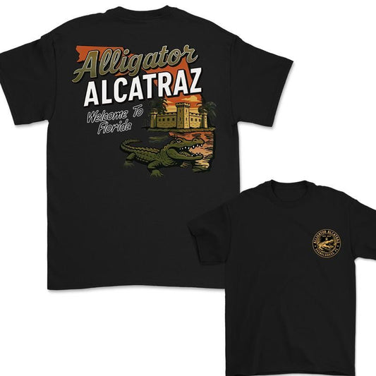 Alligator Alcatraz Welcome to Florida T-Shirt – Funny Everglades Parody Graphic Tee for Women