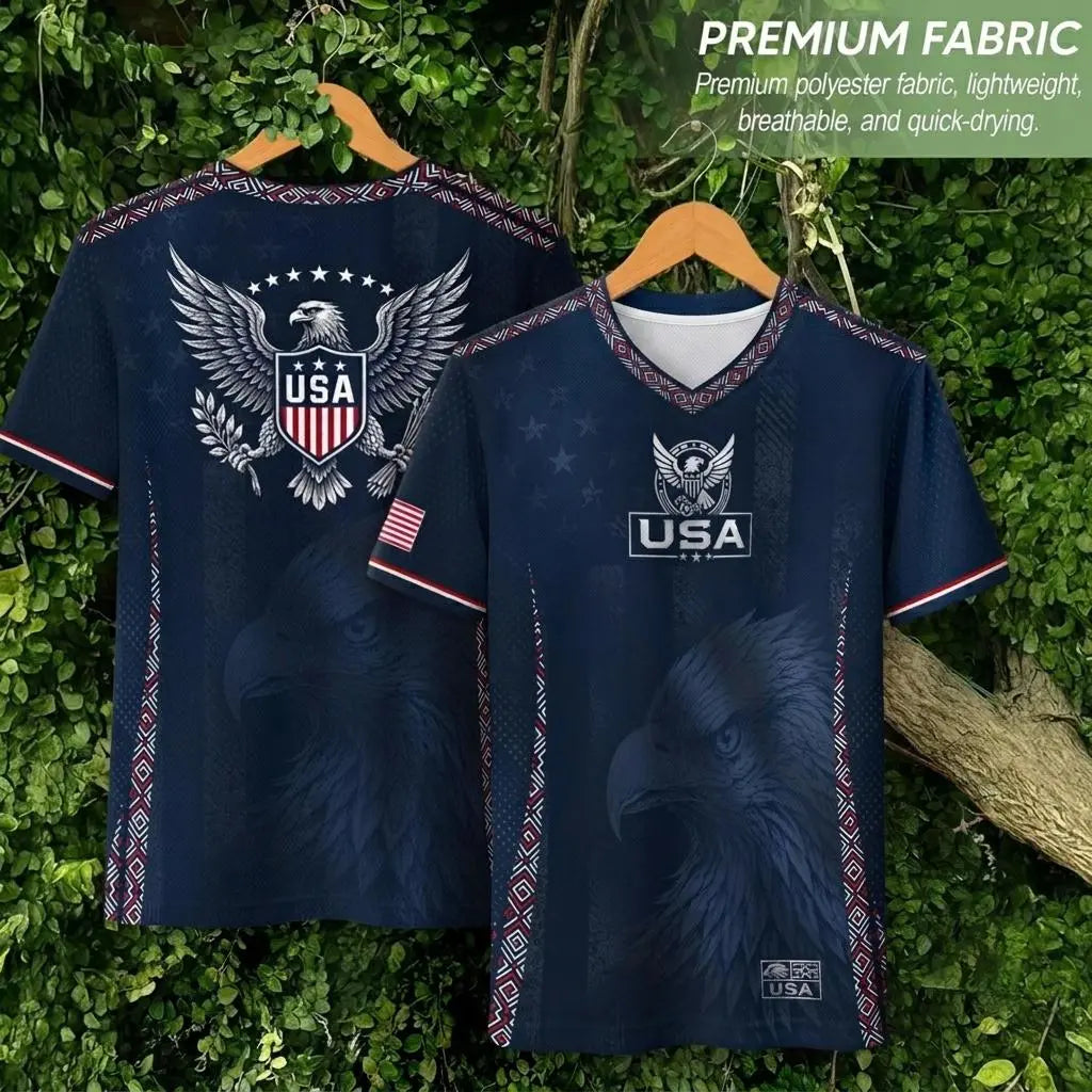 Men's USA 2026 V-Neck Soccer Fan Jersey