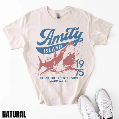 Jaws Amity Island 1975 Unisex Tee – Retro Movie Inspired T-Shirt