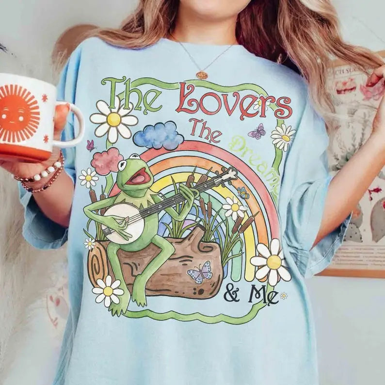 Watercolor Kermit "The Lovers, The Dreamers And Me" T-Shirt