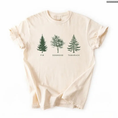 Fir Dogwood Tamarack Tree T-Shirt – Nature-Inspired Wordplay Tee, Subtle Statement Shirt with National Park Aesthetic