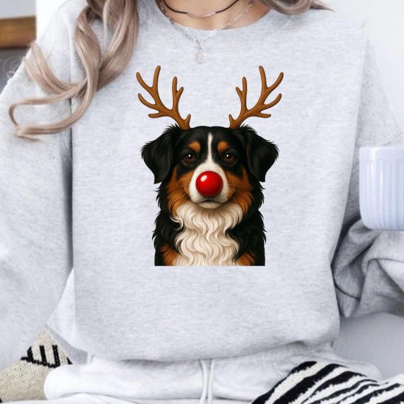 Christmas Reindeer Dog Sweatshirt – Unisex Festive Pet Graphic Pullover