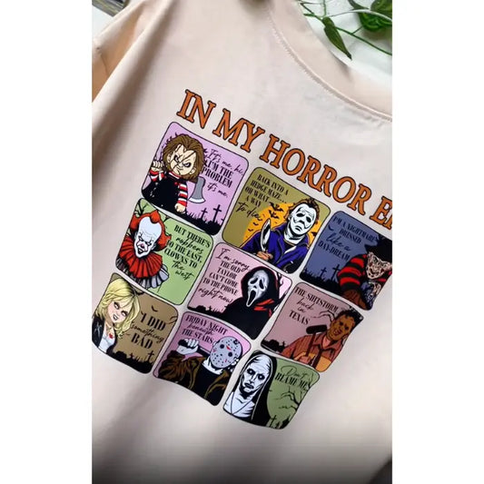 Vintage In My Horror Era Halloween T-Shirt – Retro Spooky Season 2025 Tee for Creepy Cute Fans