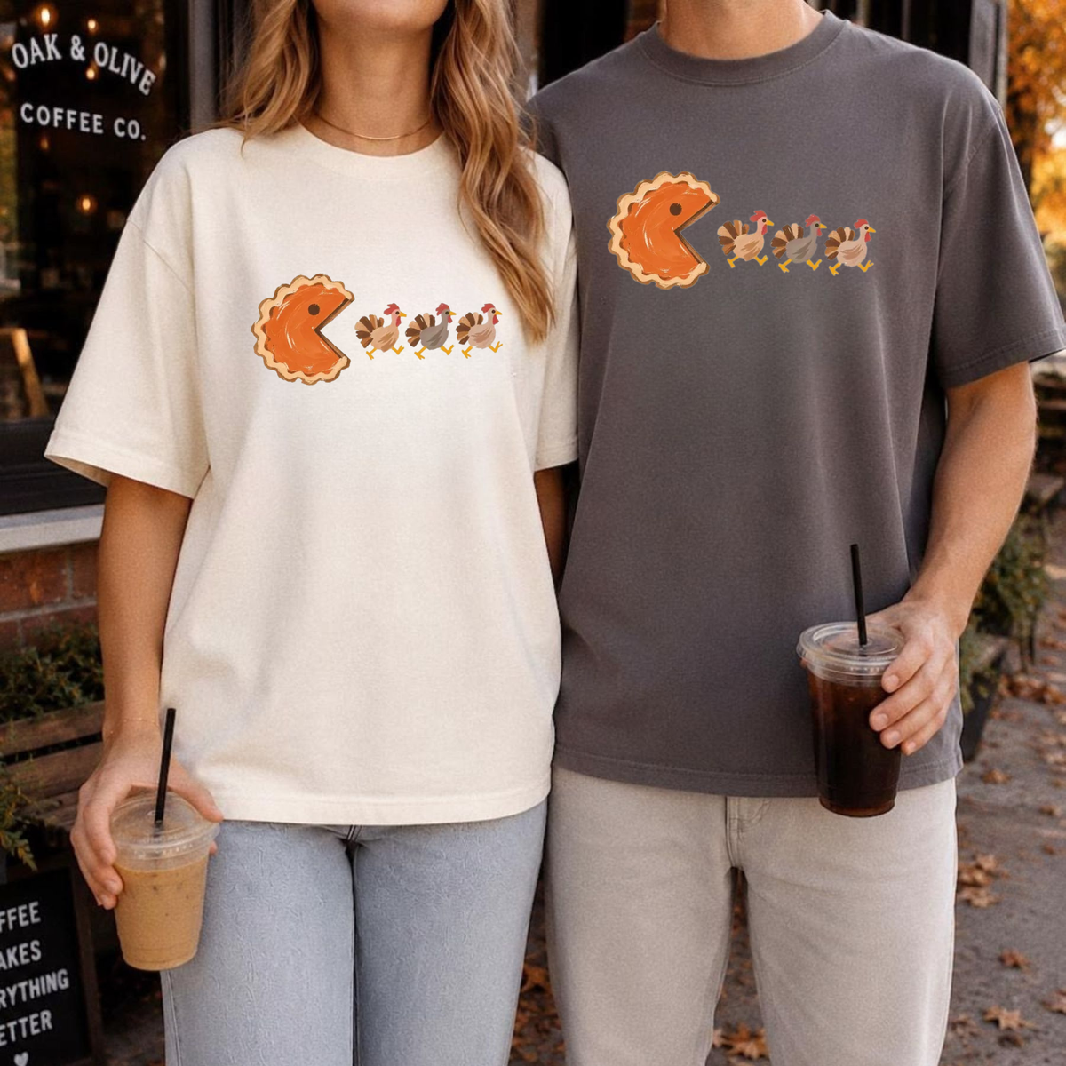 Arcade Feast Tee – Pumpkin Pacman Thanksgiving Comfort Colors Shirt
