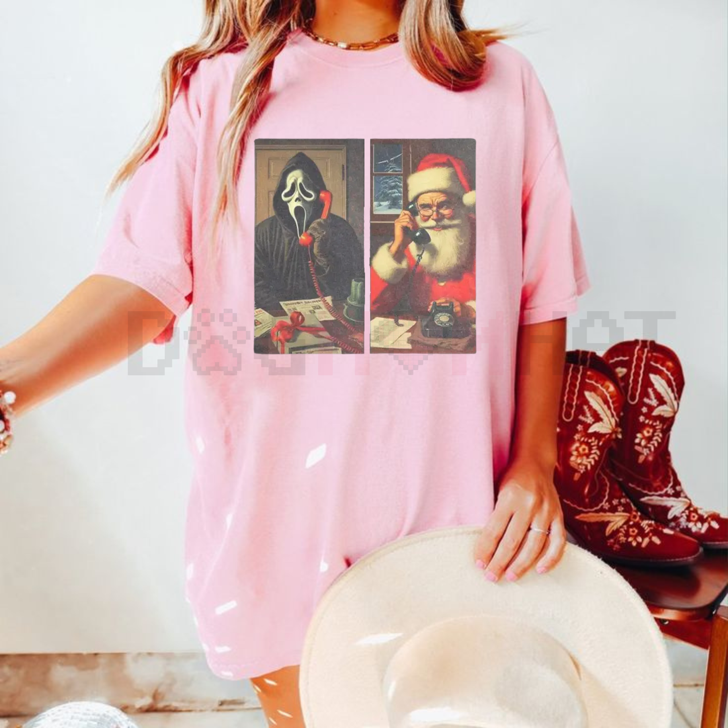 Ghostface Calling Santa T-Shirt