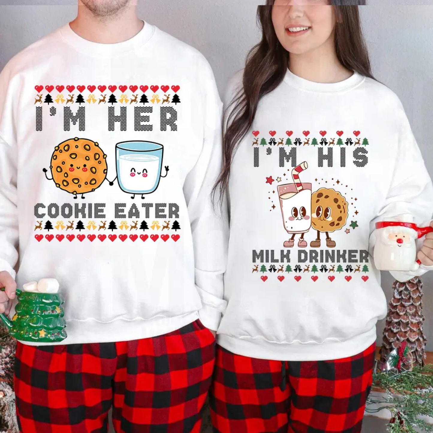 Matching Naughty & Nice List Christmas Sweatshirts