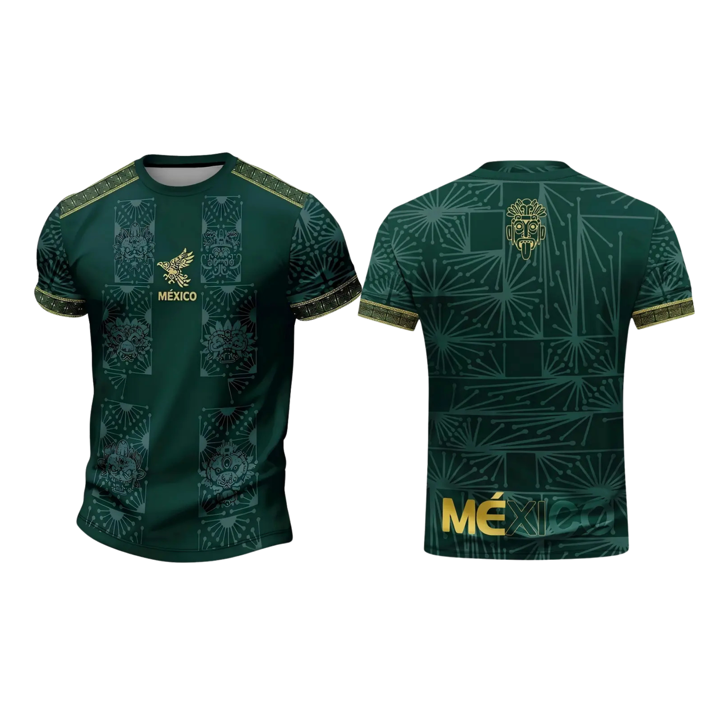 Mexican Aztec Totem Loose Athletic T-Shirt - Breathable Sports Tee