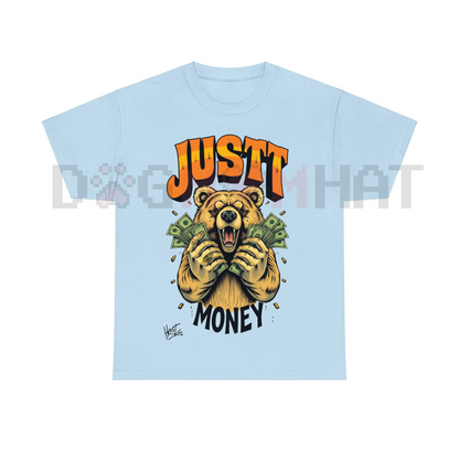 JUSTT MONEY Bear T-Shirt – Y2K Graphic Streetwear Tee