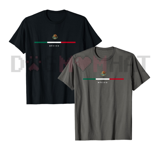 Vintage Mexican Flag Graphic Tee - Unisex Streetwear Cotton T-Shirt