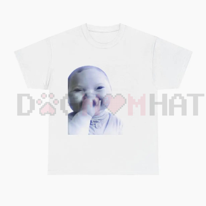 Viral AI Baby Laughing Meme Shirt – "Holding Back a Laugh" Tuff Tee