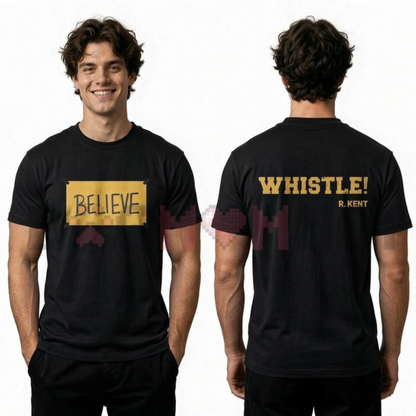 Believe Ted Lasso Motivational Backprint Men's Graphic T-Shirt
