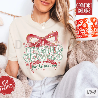 "Jesus Is The Reason For The Season" Comfort Colors® Tee – Modern Christian Christmas Shirt