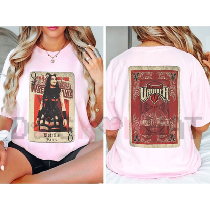 Stephanie Vaquer WrestleMania Match Card Retro Graphic T-Shirt