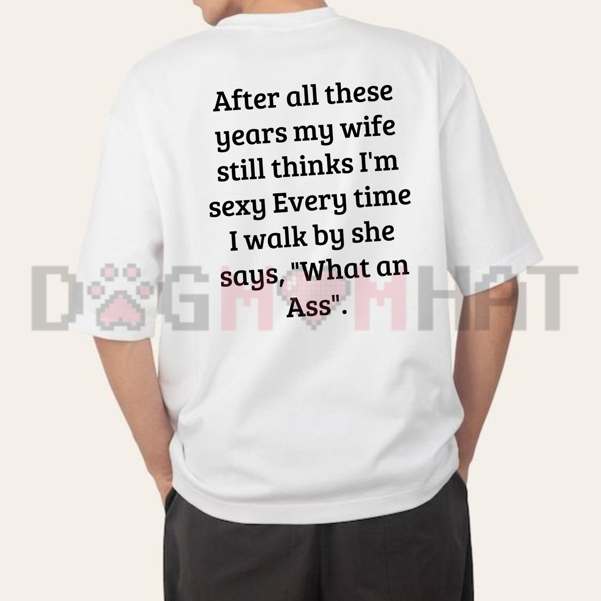 Mens Casual Back Graphic Funny Married Husband T-Shirt