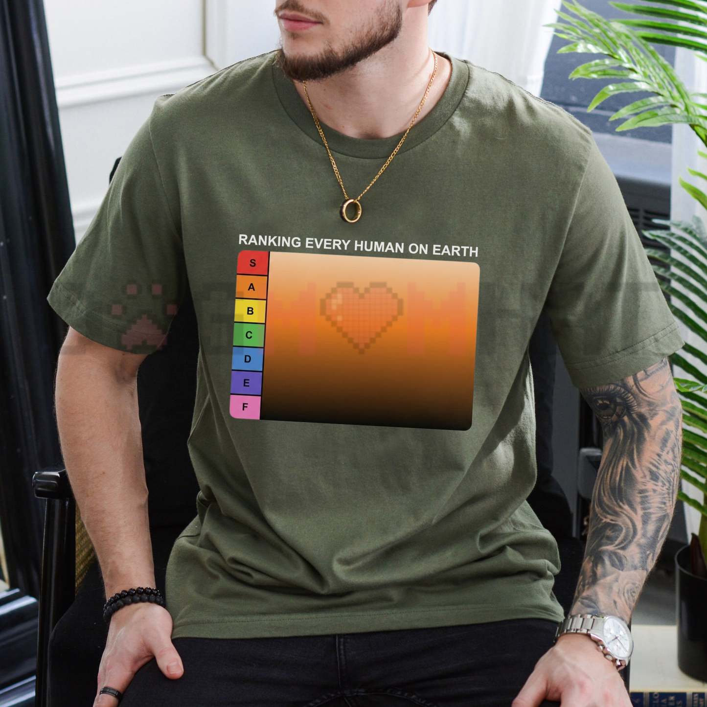 Global Citizen Tier List Graphic Tee - Funny Internet Meme Ranking Unisex Pure Cotton Shirt