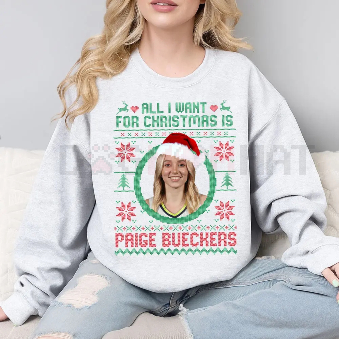 Paige Bueckers Christmas UConn Fan Sweatshirt