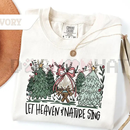 "Let Heaven & Nature Sing" T-Shirt – Joy to the World Christian Holiday Tee