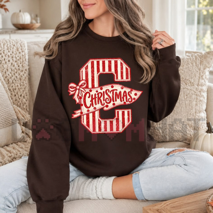 Varsity Christmas Trendy Women's Crewneck Sweatshirt