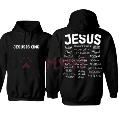 JESUS IS KING Gothic Streetwear Graphic Hoodie