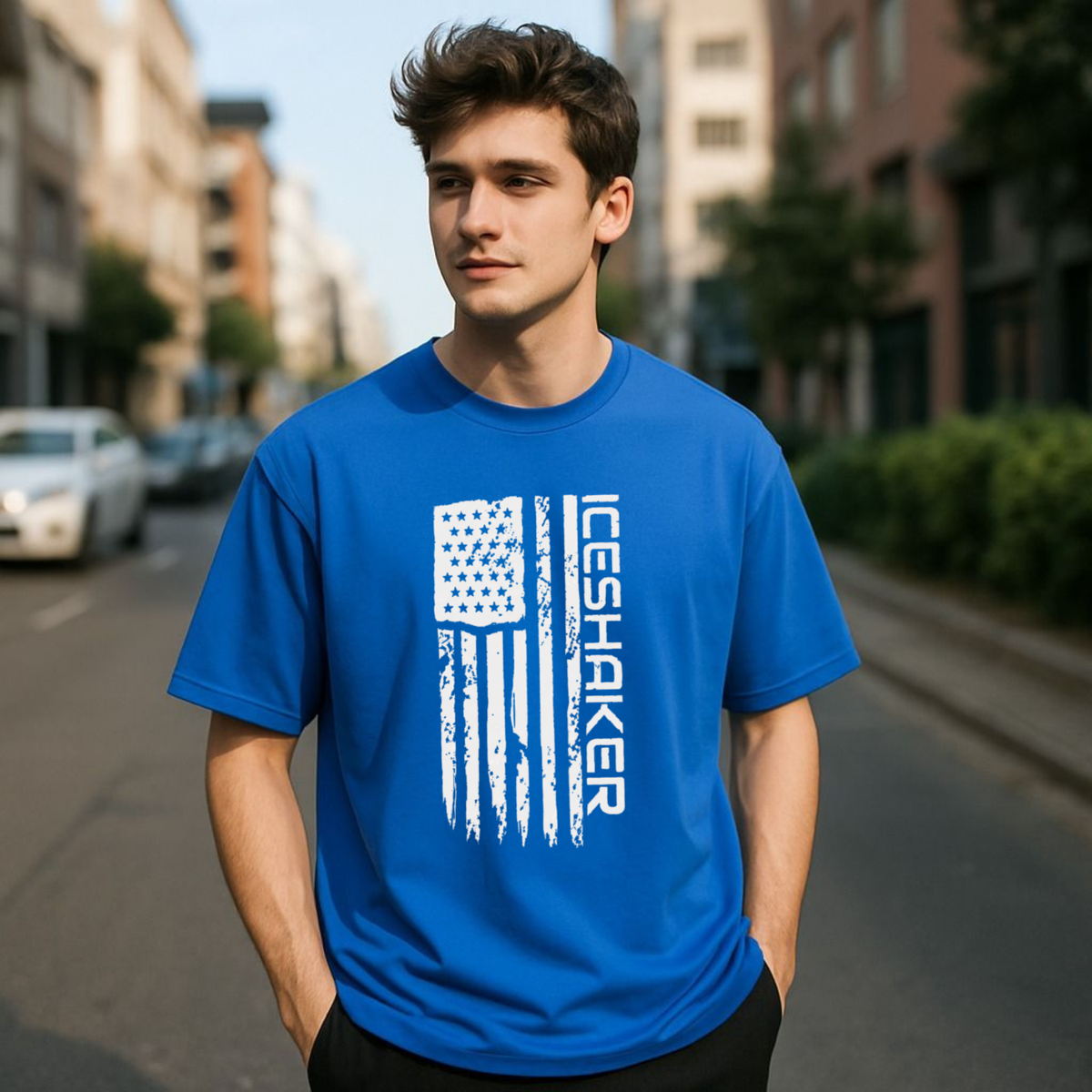 Old Glory Shreds Tee – Ice Shaker Tattered Flag Limited Edition Patriotic Shirt