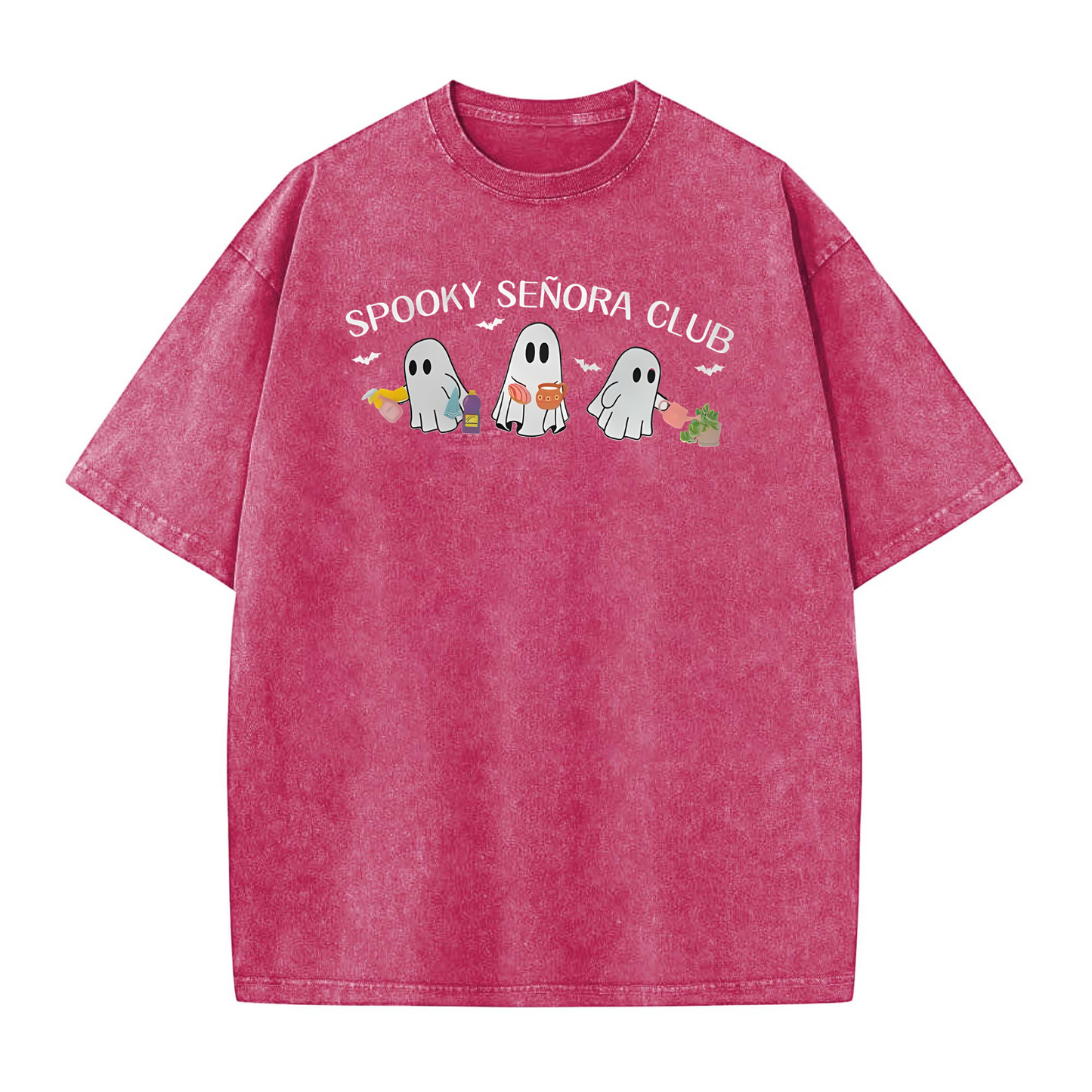 Spooky Señora Club Vintage Acid Wash Shirt – Unisex Graphic Tee