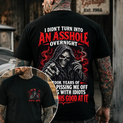 Rude Awakening Tee – Custom Year Skull Graphic T-Shirt