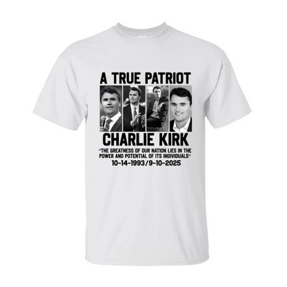 Charlie Kirk "Greatness of Our Nation" Patriotic T-shirt