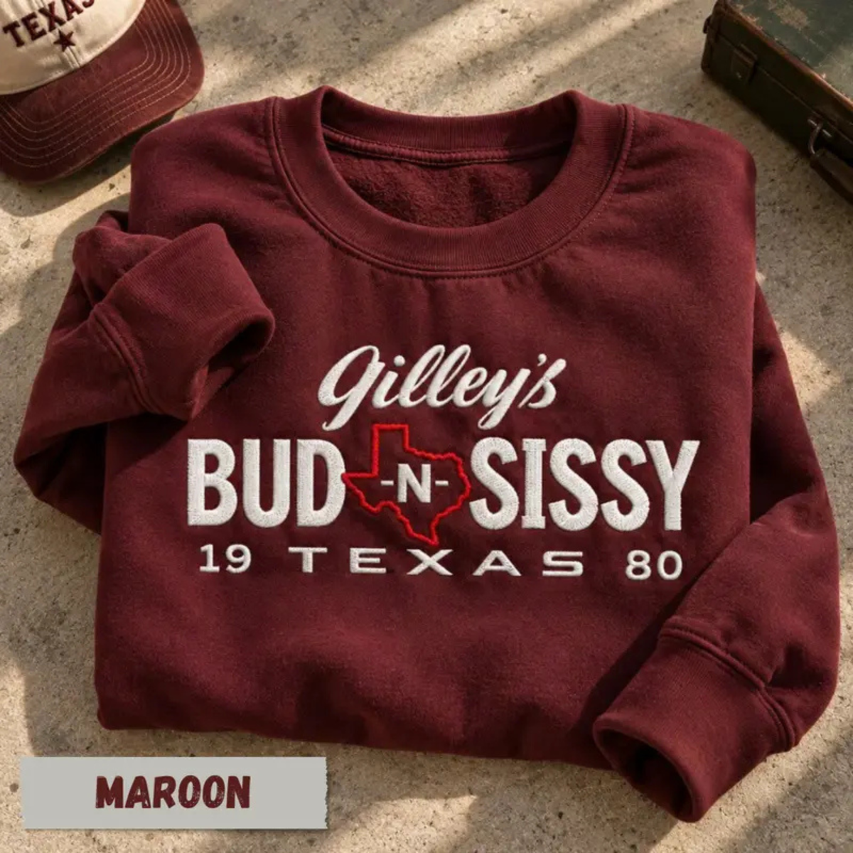 Dewey Western Club Crewneck – Urban Cowboy Gilley's Bud & Sissy Sweatshirt